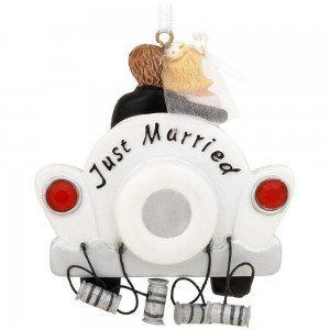 just married car ornament