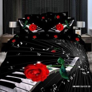 piano bedding black